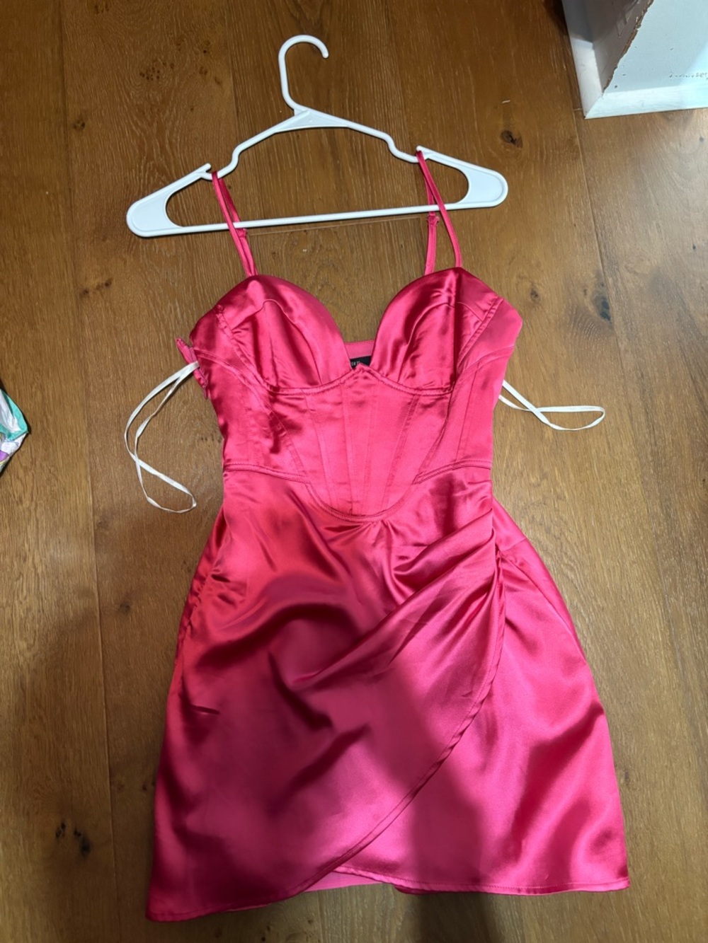 Forever 21 Hot Pink Satin Slip Dress
